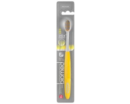 Biomed Silver Medium зубна щітка середня (жовта) Biomed Silver Medium зубна щітка середня (жовта)