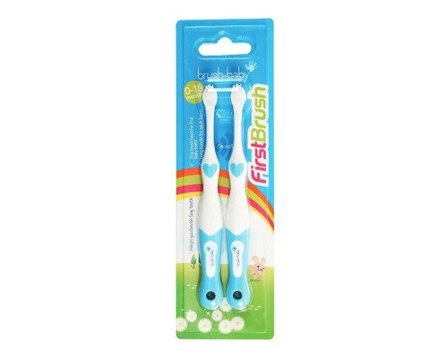 Brush-Baby FirstBrus Double Pack Blue (0-18 міс) Brush-Baby FirstBrus Double Pack Blue (0-18 міс)