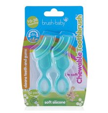 Brush-Baby Chewable Toothbrush Жувальна зубна щітка-прорізувач для немовлят (2 шт)