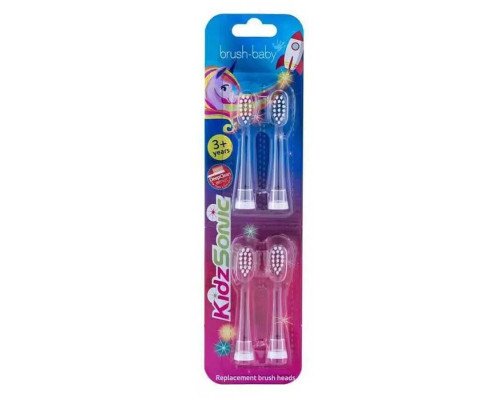 Brush-Baby KidzSonic Змінні насадки (3+ років), 4 шт Brush-Baby KidzSonic Змінні насадки (3+ років), 4 шт