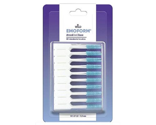 EMOFORM Brushn clean ML Безметалові міжзубні щітки, 50 шт EMOFORM Brushn clean ML Безметалові міжзубні щітки, 50 шт
