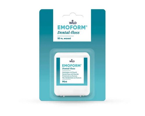 EMOFORM Dental-floss Зубна нитка вощена з фтором та м'ятою, 50 м EMOFORM Dental-floss Зубна нитка вощена з фтором та м'ятою, 50 м