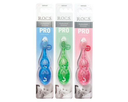 R.O.C.S. PRO BABY Зубна щітка для малюків від 0 до 3 років R.O.C.S. PRO BABY Зубна щітка для малюків від 0 до 3 років