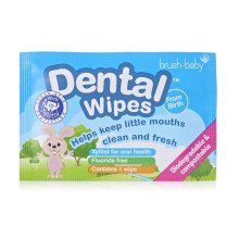 Brush-Baby Дитячі дентальні серветки Dental Wipes, 1 шт