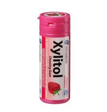 Miradent Xylitol Strawberry Жувальна гумка з ксилітолом, 30 шт