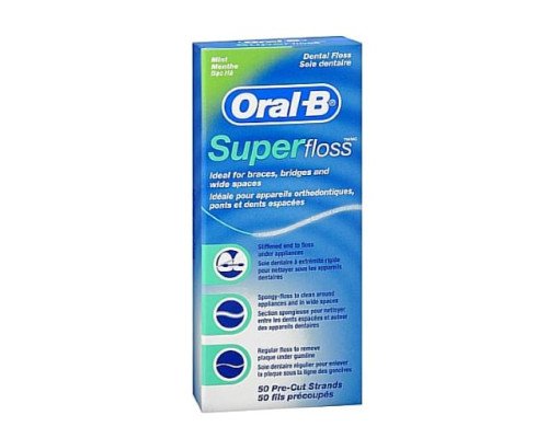 Oral-B Super floss зі смаком м'яти 50шт Oral-B Super floss зі смаком м'яти 50шт