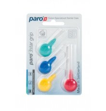 paro 3star grip Міжзубні щітки, набір зразків, 4 різних розмірів, 4 шт.