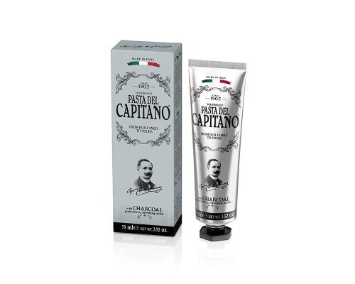 Pasta Del Capitano Premium Charcoal Зубна паста з деревним вугіллям, 75 мл