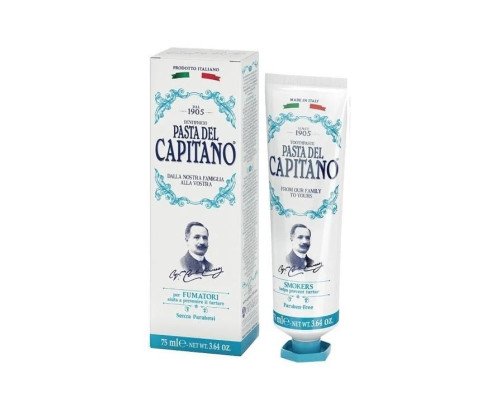 Pasta Del Capitano Premium Smokers Зубна паста для курців, 75 мл Pasta Del Capitano Premium Smokers Зубна паста для курців, 75 мл