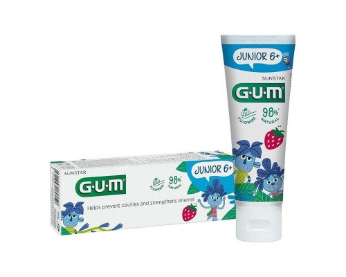 GUM Junior Зубна гель-паста Strawberry, 50 мл