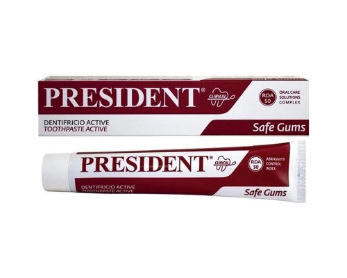 President Active Safe Gums Зубна паста, 75мл President Active Safe Gums Зубна паста, 75мл