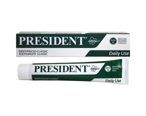 President Classic Зубна паста для щоденного використання, 75мл President Classic Зубна паста для щоденного використання, 75мл