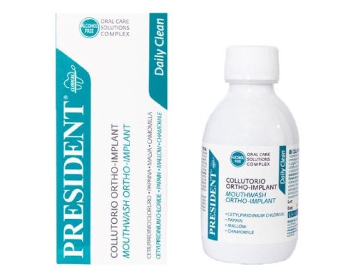 President Ortho-Implant Ополіскувач ротової порожнини, 200мл President Ortho-Implant Ополіскувач ротової порожнини, 200мл