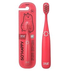 Splat Junior So Happy зубна щітка для дітей від 5 років з іонами срібла (корал)