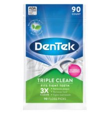 DenTek Floss Picks Потрійне очищення, 90шт