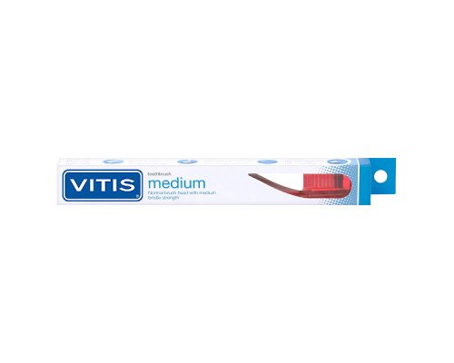VITIS medium Зубна щітка середня + VITIS whitening зубна паста 15 мл VITIS medium Зубна щітка середня + VITIS whitening зубна паста 15 мл