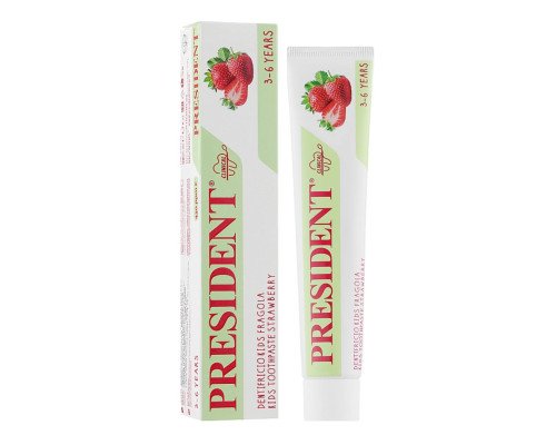 President KIDS Зубна паста STRAWBERRY 3-6 років, 50 мл President KIDS Зубна паста STRAWBERRY 3-6 років, 50 мл